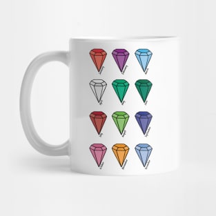 Birthstones Month Watercolor Chart Mug